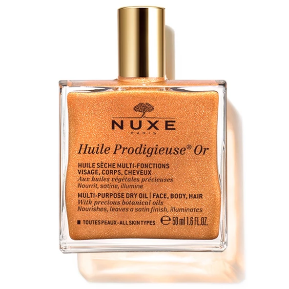 Nuxe Huile Prodigieuse OR Altın Parıltılı Yüz Vücut Saçlar İçin Çok Amaçlı Kuru Yağ 50 ml ürün görseli 1