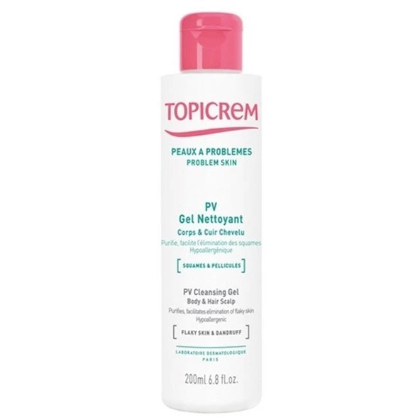 Topicrem PV Cleansing Gel Body & Hair Scalp 200 ml - Vücut ve Saç Derisi ürün görseli 1