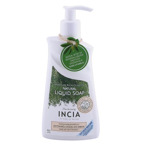 Incia Yoğun Nemlendiricili Zeytinyağlı Doğal Sıvı Sabun 250 ml ürün görseli 1