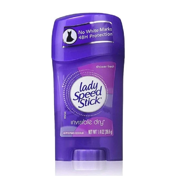 Lady Speed Invisible Dry Shower Fresh Stick Deodorant 39,6 gr - İthal ürün görseli 1