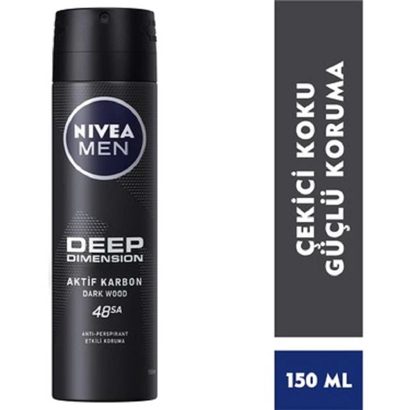 Nivea Deodorant Deep Dimension Erkek 150 ml ürün görseli 1