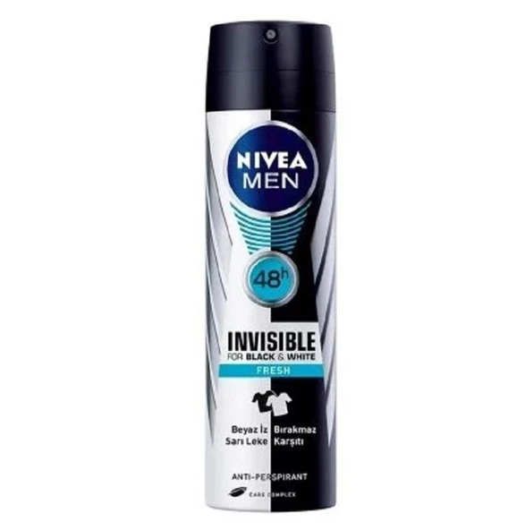 Nive Sprey Deodorant Invisible for Black & White Fresh Erkek 150 ml ürün görseli 1