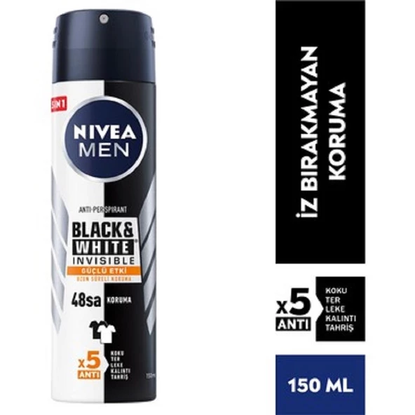 Nivea Men Black & White Güçlü Etki 150 ml ürün görseli 1