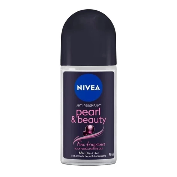 Nivea Pearl & Beauty Black Kadın Roll-On Deodorant 50 ml ürün görseli 1