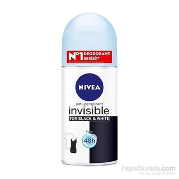 Nivea Invisible For Black & White Roll- On Pure 50 ml ürün görseli 1