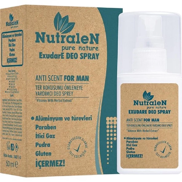 Nutralen Exudare Deo Spray Bay 50 ml ürün görseli 1