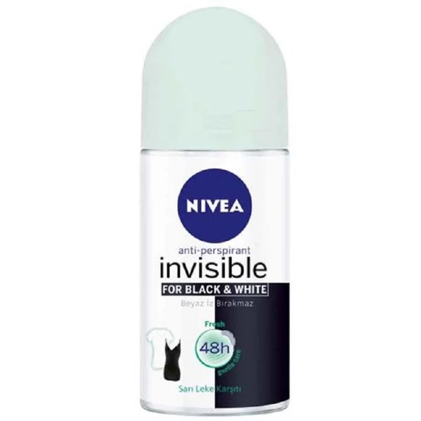 Nivea Invisible For Black & White Roll- On Kadın Fresh 50 ml ürün görseli 1