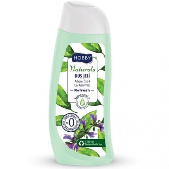 Hobby Duş Jeli Naturals Refresh Adaçayı Özü Çay Ağacı Yağı 500 ml ürün görseli 1