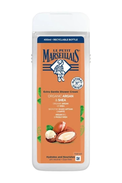 Le Petit Marseillais Argan ve Shea Duş Jeli 400 ml - Resim 2