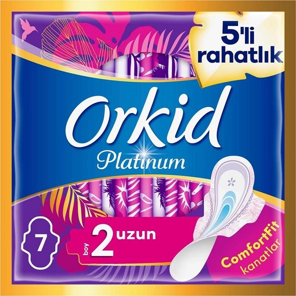Orkid Platinum Ultra Hijyenik Ped Uzun 7'li ürün görseli 1