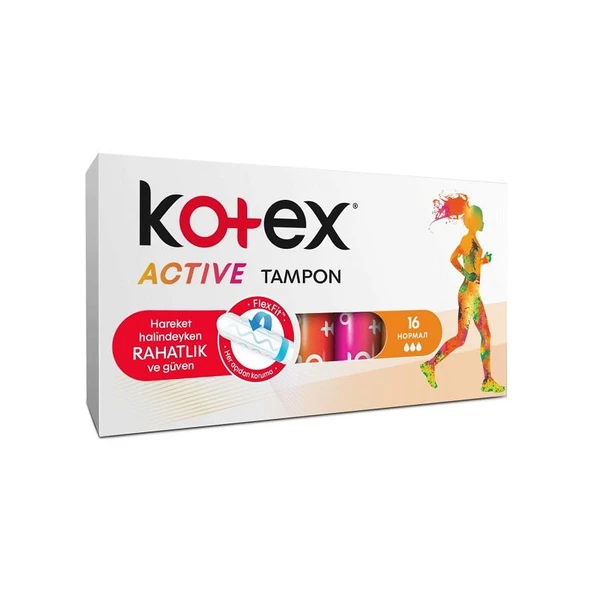 Kotex Active Tampon Normal 16'lı ürün görseli 1