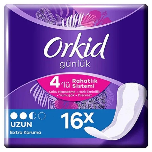 Orkid Günlük Koruma Hijyenik Ped Uzun 16'lı ürün görseli 1