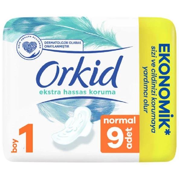 Orkid Extra Ekonomik Paket Hijyenik Ped Hassas Koruma Normal 1 Numara 9'lu ürün görseli 1