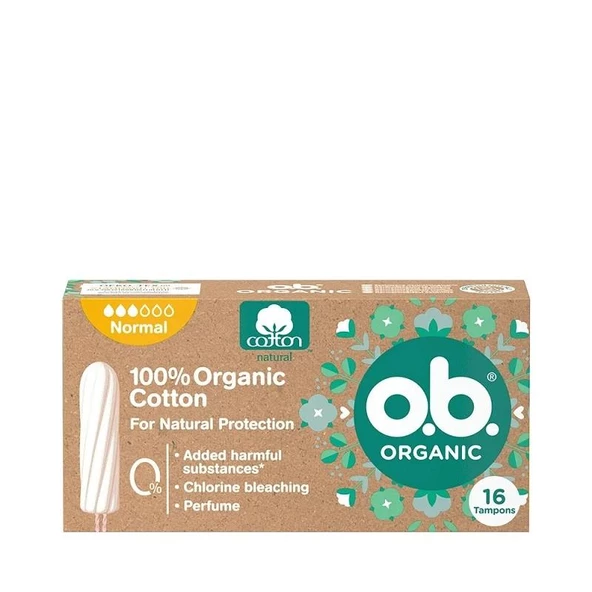 O.B. Organic Normal Tampon 16'lı ürün görseli 1