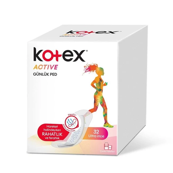 Kotex Active Günlük Ped 32'li ürün görseli 1