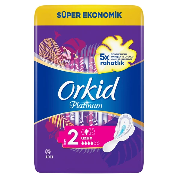 Orkid Platinum Hijyenik Ped Uzun 20'li ürün görseli 1