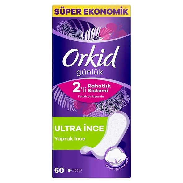 Orkid Yaprak Günlük Hijyenik Ped Normal Süper Ekonomik Paket 60'lı ürün görseli 1