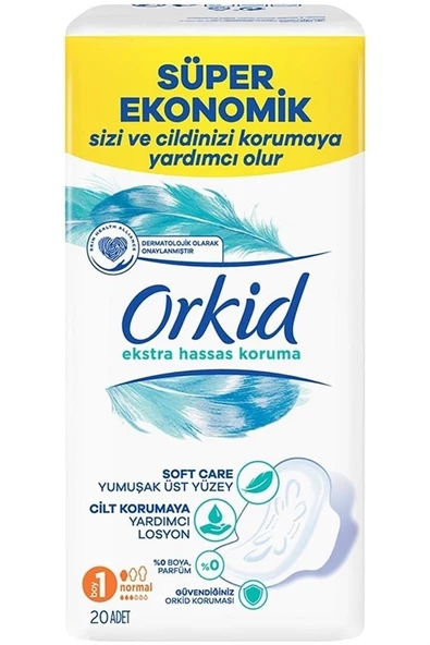 Orkid Extra Hijyenik Ped Hassas Koruma Dörtlü Normal 20'li ürün görseli 1