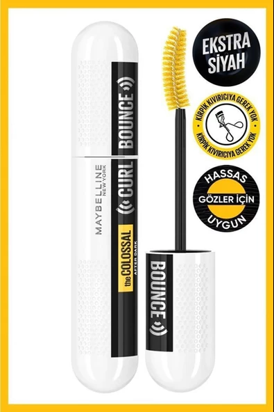 Maybelline The Colossal Curl Bounce Mascara Siyah - Resim 2