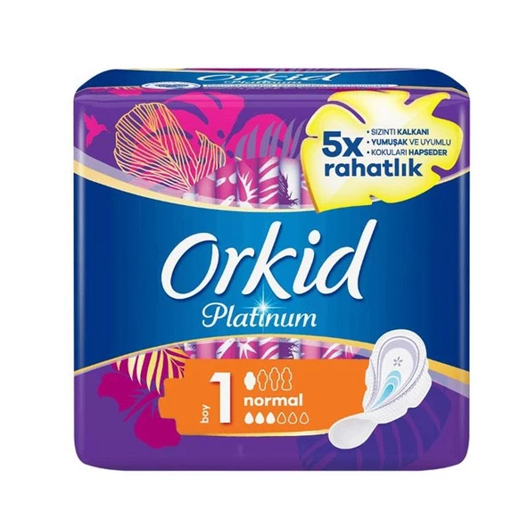 Orkid Platinum Ultra Normal Hijyenik Ped 1 Boy 10'lu ürün görseli 1