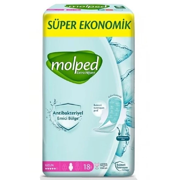 Molped Hijyenik Ped Extra Hijyen Uzun 18'li ürün görseli 1