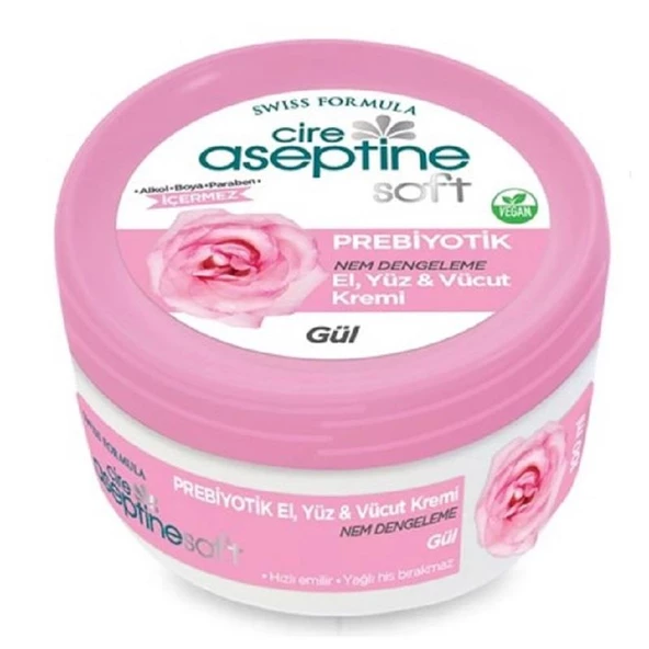 Cire Aseptine Soft Prebiyotik Gül El Yüz ve Vücut Kremi 100 ml ürün görseli 1
