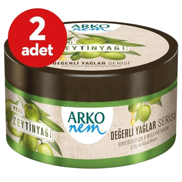 Arko Değerli Yağlar Zeytinyağlı Krem 250 + 250 ml Hediyeli ürün görseli 1
