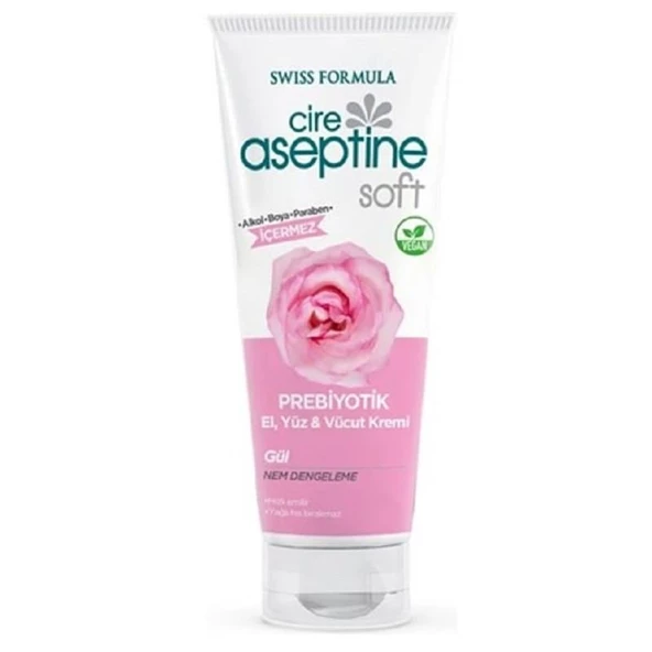 Cire Aseptine Soft Prebiyotik El Yüz Vücut Kremi Gül 75 ml ürün görseli 1