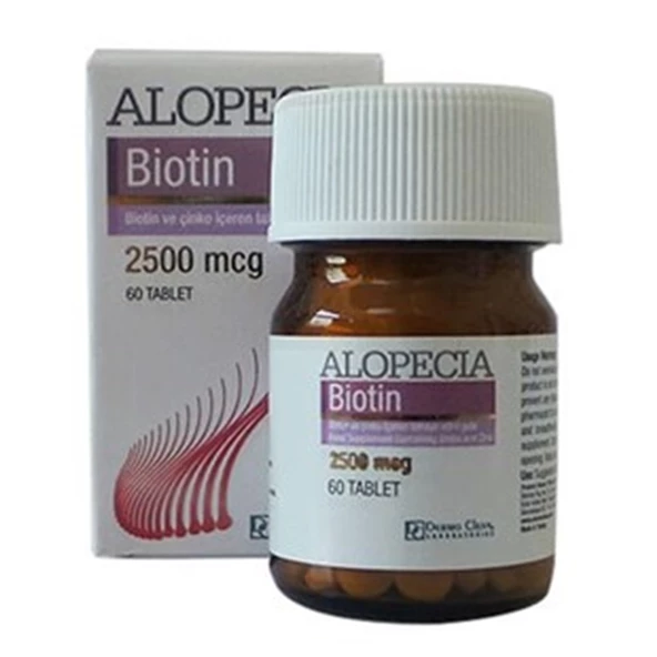 Alopecia Biotin 2500 mcg 60 Tablet ürün görseli 1
