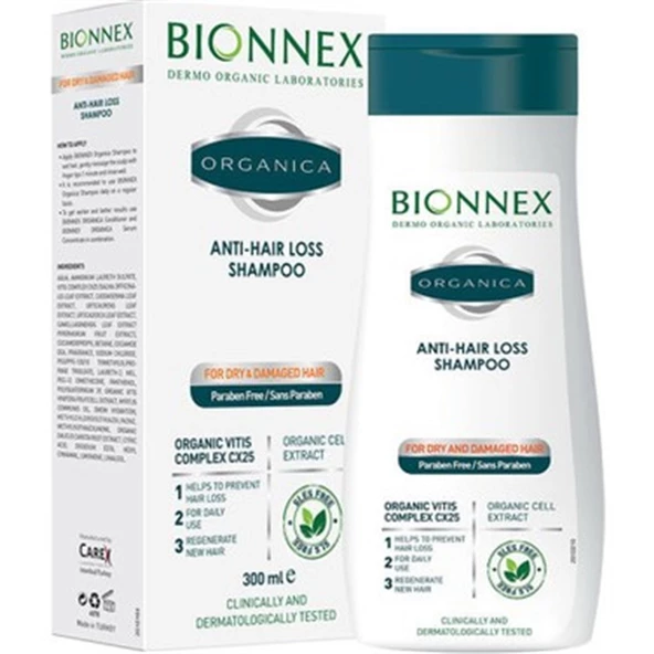 Bionnex Organica Saç Dökülmesine Karşı Şampuan 300 ml - Kuru & Yıpranmış Saçlar ürün görseli 1