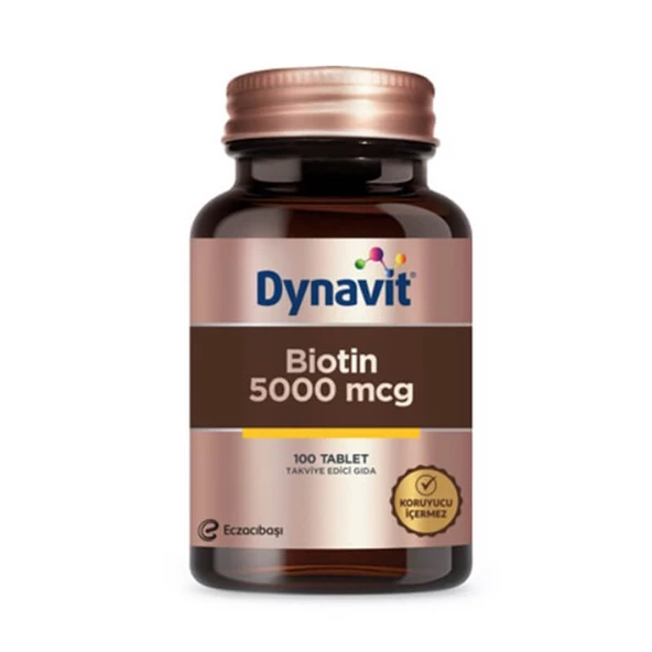 Dynavit Biotin 5000 mcg 100 Tablet ürün görseli 1