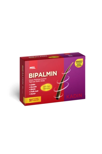 MSL Bipalmin With Saw Palmetto Women Saç Dökülmesi İçin 30 Tablet ürün görseli 1