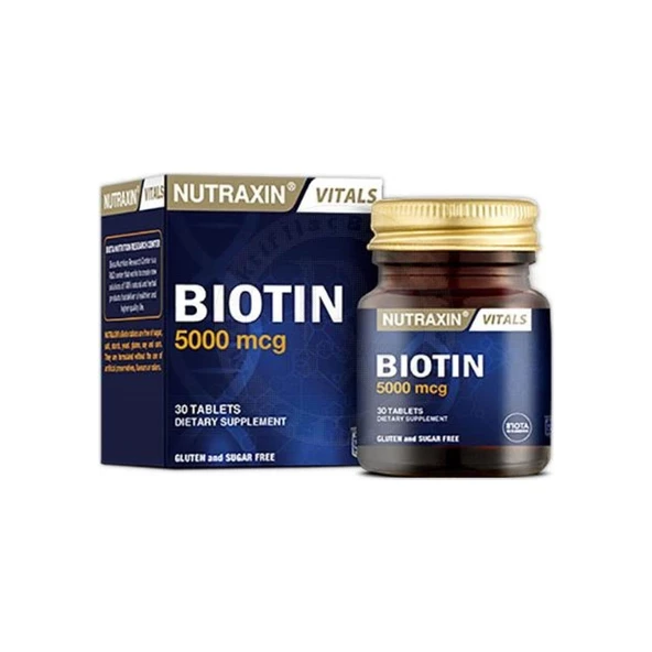 Nutraxin Biotin 5000 mg 30 Tablet ürün görseli 1