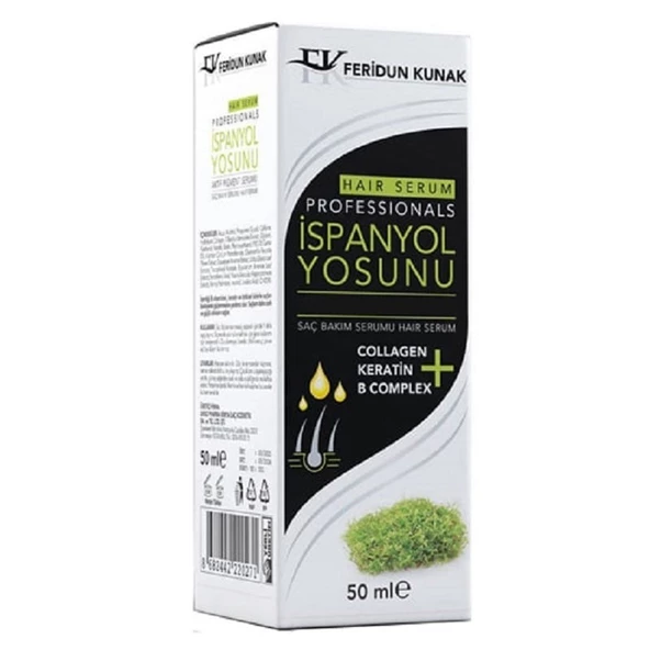 Feridun Kunak İspanyol Yosunu Collagen Keratin B Complex Hair Serum 50 ml ürün görseli 1