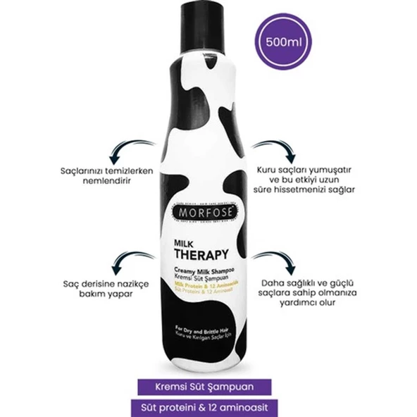 Morfose Milk Therapy Şampuan 500 ml ürün görseli 1