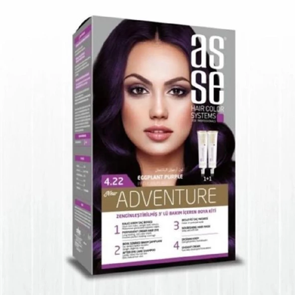 Asse Hair Color System Saç Boyası Patlıcan Moru No: 4.22 ürün görseli 1