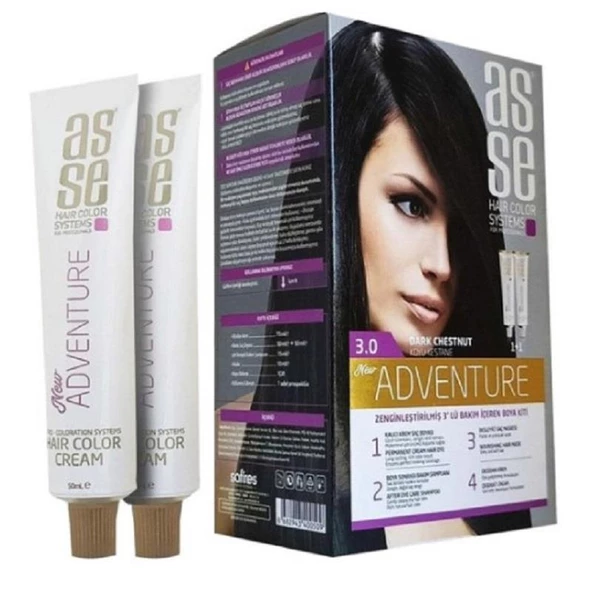 Asse Hair Color System Saç Boyası Koyu Kestane No: 3.00 ürün görseli 1