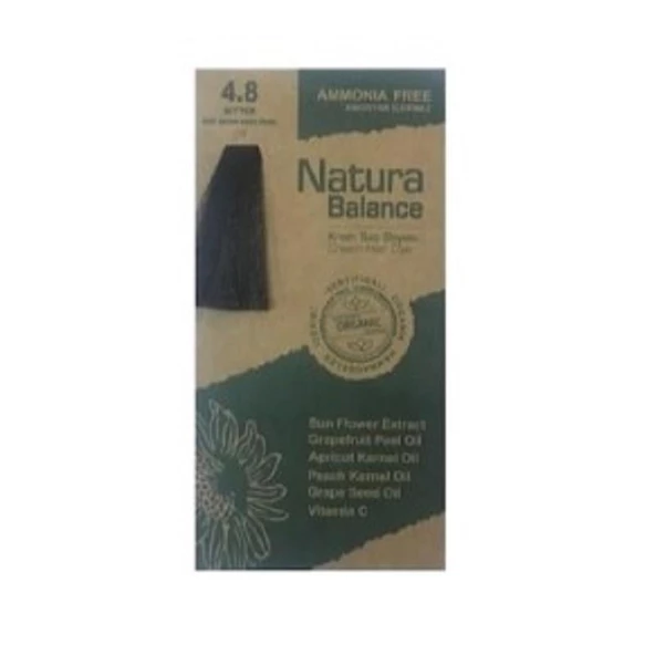 Natura Balance Organik Krem Saç Boyası 60 ml - 4.8 Bitter ürün görseli 1