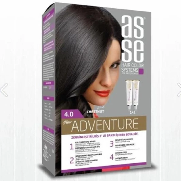 Asse Hair Color System Saç Boyası Kestane No: 4.00 ürün görseli 1