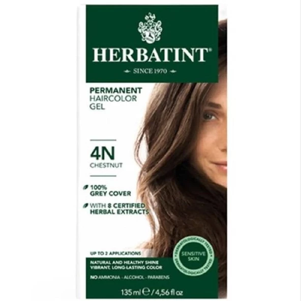 Herbatint Bitkisel Saç Boyası 4N Chestnut Kestane150 ml ürün görseli 1