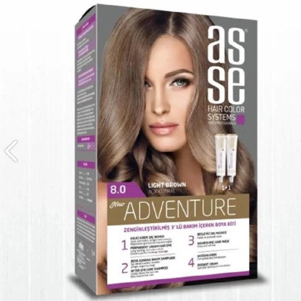Asse Hair Color System Saç Boyası Açık Kumral No: 8.00 ürün görseli 1