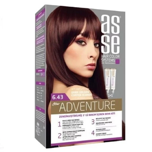Asse Hair Color System Saç Boyası Koyu Kumral Bakır Dore No: 6.43 ürün görseli 1