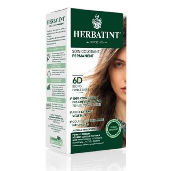 Herbatint Bitkisel Saç Boyası 6D Dark Golden Blonde 150 ml ürün görseli 1