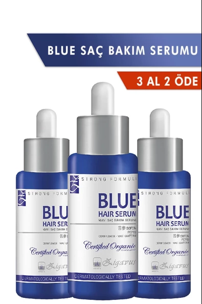 Zigavus Blue Mavi Su Saç Bakım Serumu 33 ml - 3 Al 2 Öde ürün görseli 1
