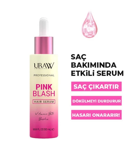 Uraw Cosmetics Pink Blash Hair Serum 50 ml ürün görseli 1