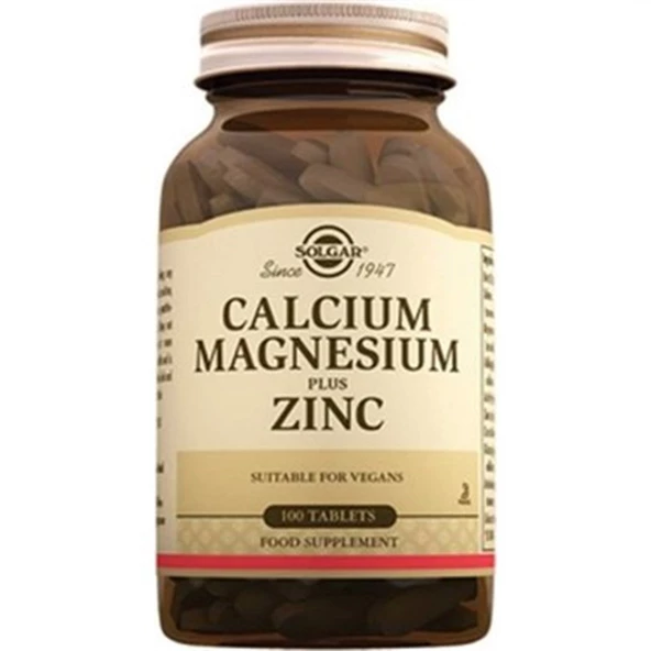 Solgar Calcium Magnesium Plus Zinc 100 Tablet ürün görseli 1
