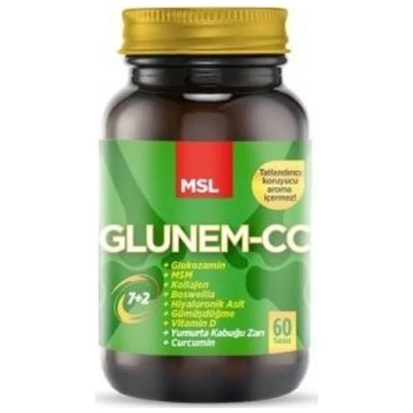 MSL Glunem-CC Collagen Curcumin Glukozamin 60 Tablet ürün görseli 1