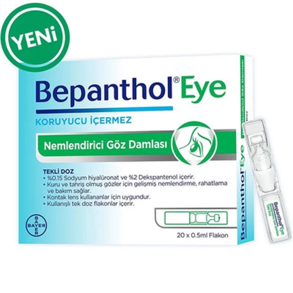 Bepanthol Eye Göz Damlası 0,5 ml 20 Flakon ürün görseli 1