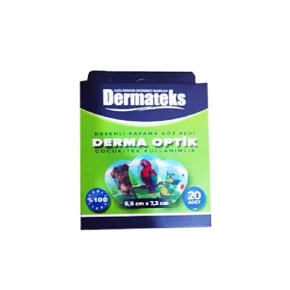 Dermateks Desenli Göz Pedi Derma Optik Çocuk 5,5cm x 7,2cm - 20 Adet ürün görseli 1
