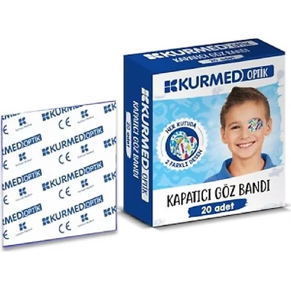 Kurmed Optik Çocuk Göz Pedi Erkek 20 Adet ürün görseli 1